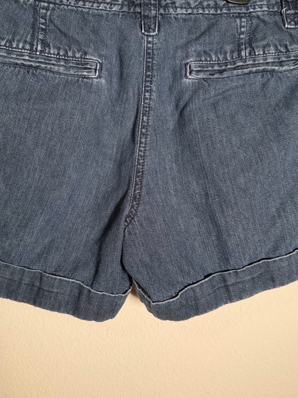 LOFT Dark Blue Jean Cargo Shorts - Picture 8 of 10